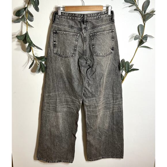 Zara Washed Black Wide Leg Jeans - Picture 5 of 6